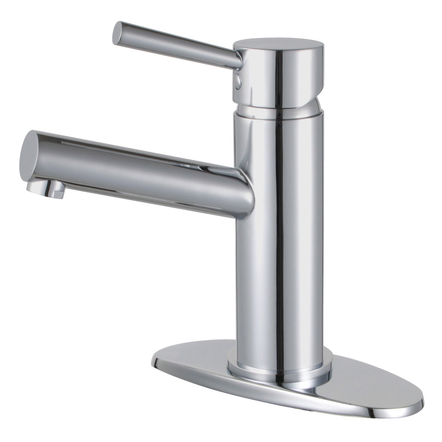Kingston Sona LS8421DL - Concord One-Handle 1-Hole Bathroom Faucet with Deck Plate and Push Pop-Up Drain, Polished Chrome — image 1